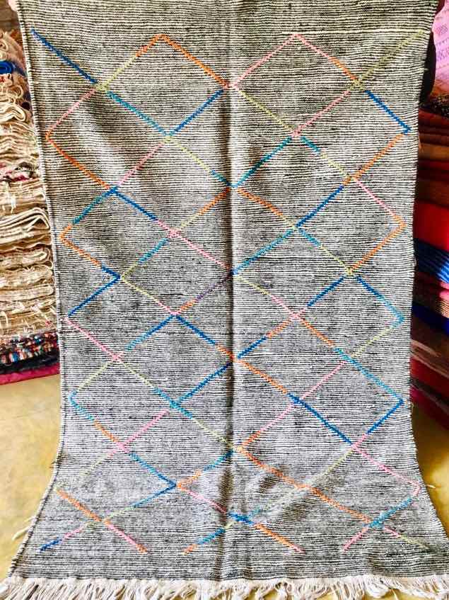 Colourful Kilim Rug that used for our Fluffikon custom dog beds / cats beds.