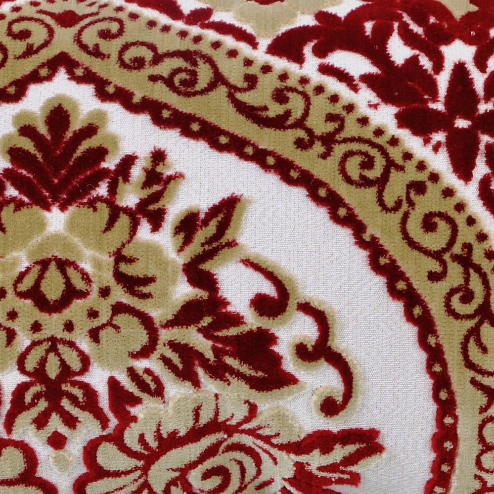 Zoom on beautiful Moroccan velvet fabric.