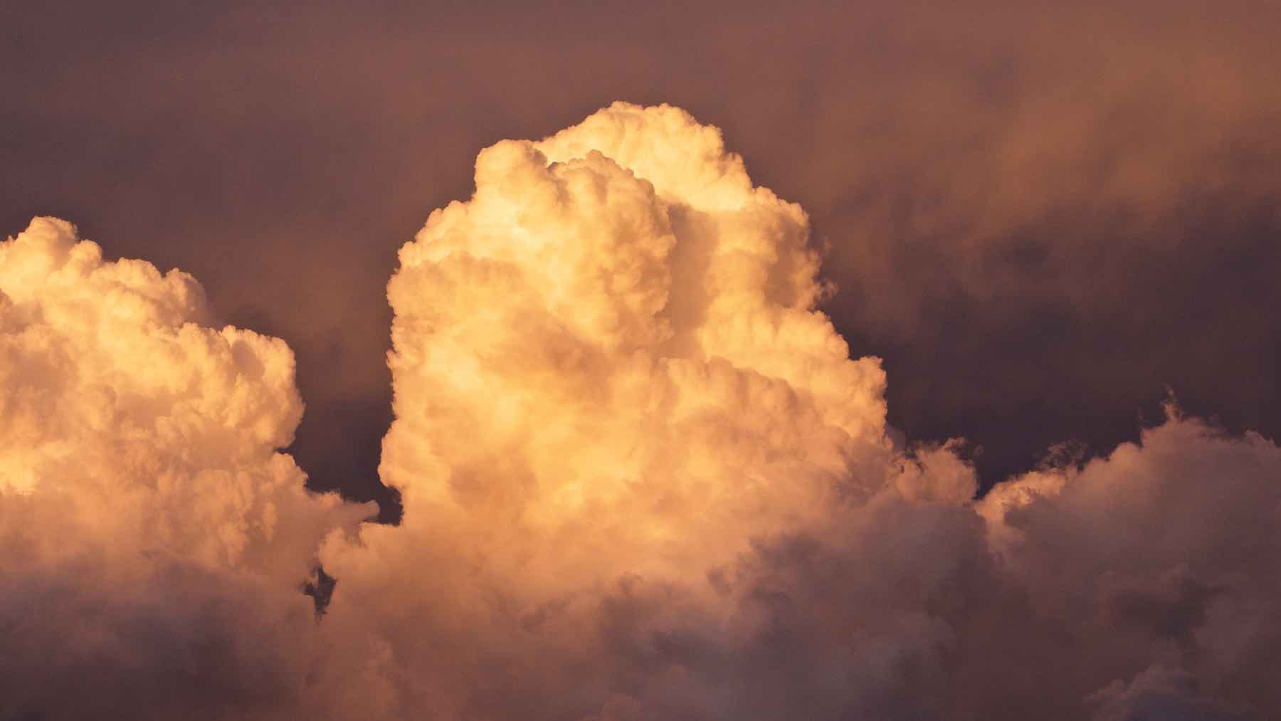 Cumulonimbus cloud during sunset