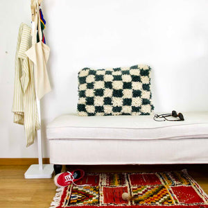 Checkered Moroccan Throw Pillow