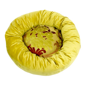 Yellow-red Donut Dog Bed.