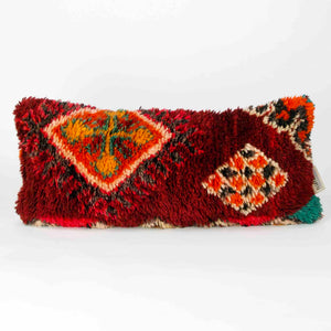 Vintage Berber pillow in red.