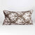 Large couch pillow with brown beige velvet. 